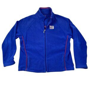 Reebok NFL Mens Jacket Size XL New York Giants Full-Zip Fleece Sportswear Blue